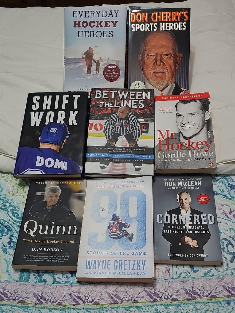 Collection of 8 Hockey Sports Biographies and Memoirs